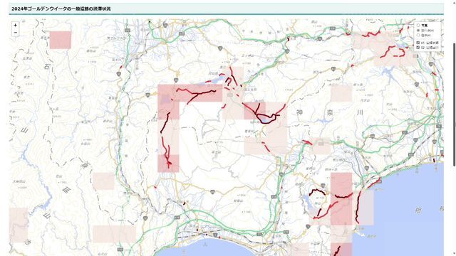 「富士山周辺の渋滞状況」国交省HPより