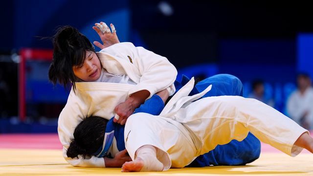 初戦を勝利した新添左季選手（写真：アフロ）