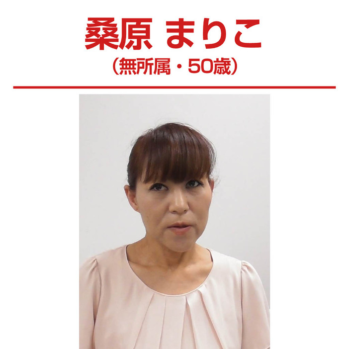 桑原まり子（無所属・50歳）