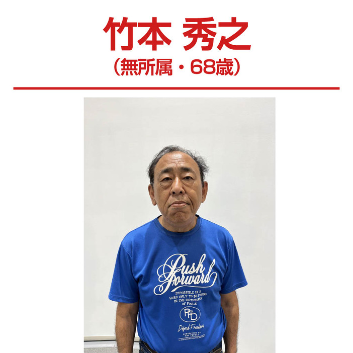 竹本秀之（無所属・68歳）