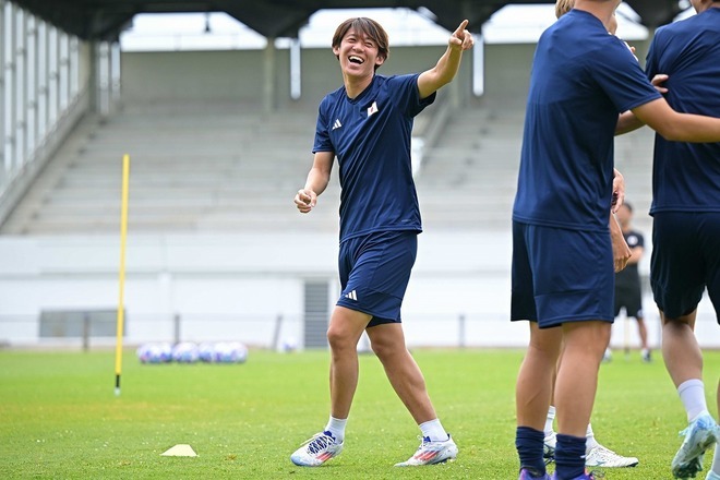 U-23日本代表の副キャプテン山本が初戦に向けて意気込んだ。写真：金子拓弥 (サッカーダイジェスト写真部／JMPA代表撮影)