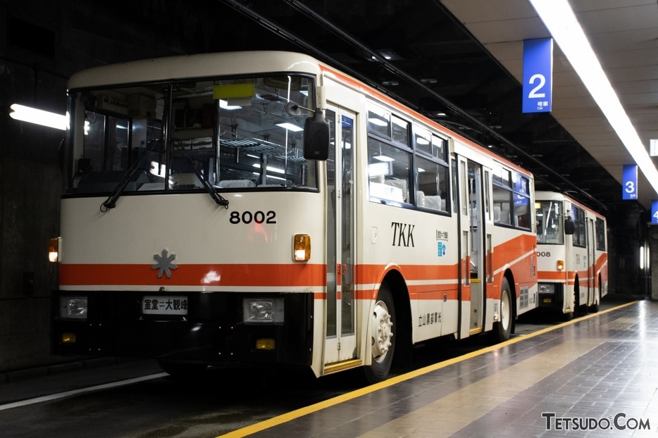 11月30日に営業運行を終了した、立山トンネルトロリーバス