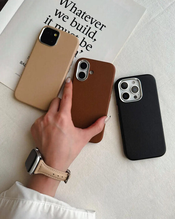 Real Leather Mag Case for iPhone