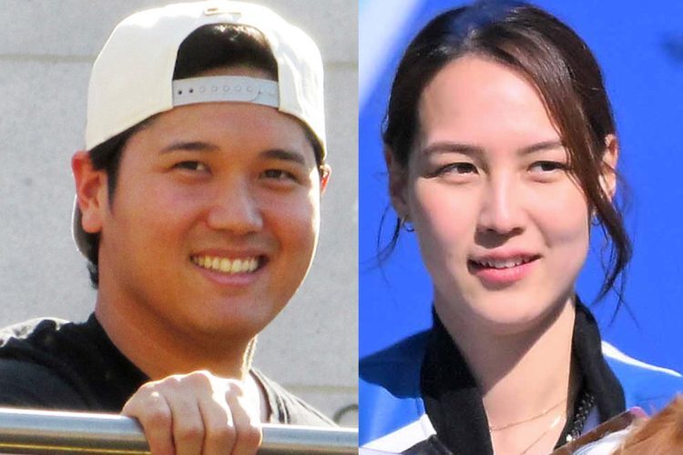 第1子妊娠を報告した大谷翔平と真美子夫人（時事通信フォト）