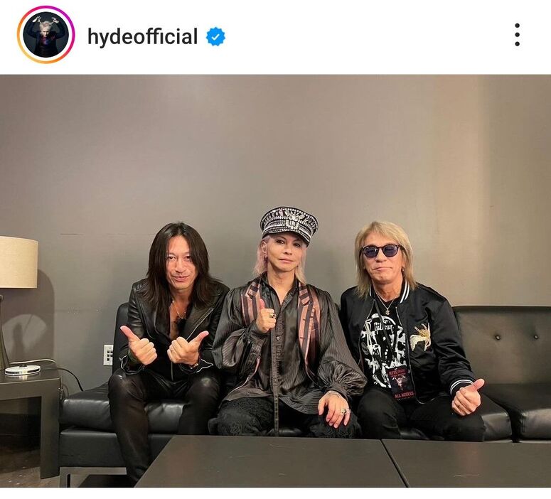 ＨＹＤＥのインスタグラムより＠ｈｙｄｅｏｆｆｉｃｉａｌ