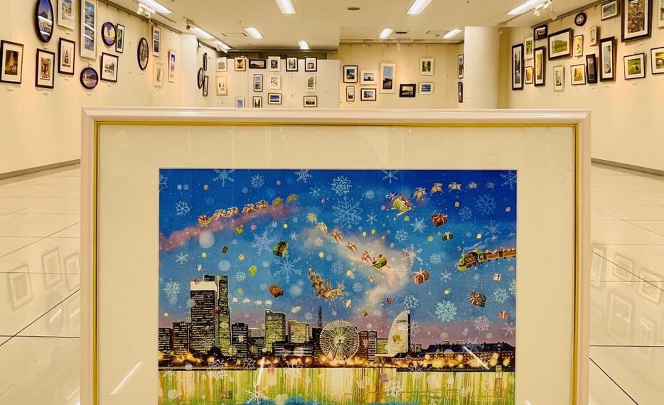 みなとみらい駅構内のギャラリーで函館の大西翔さん絵画展　横浜の風景画も