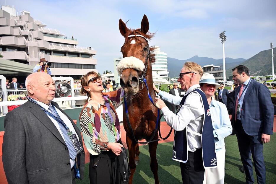 香港ヴァーズを制したジアヴェロット（（C）The Hong Kong Jockey Club）