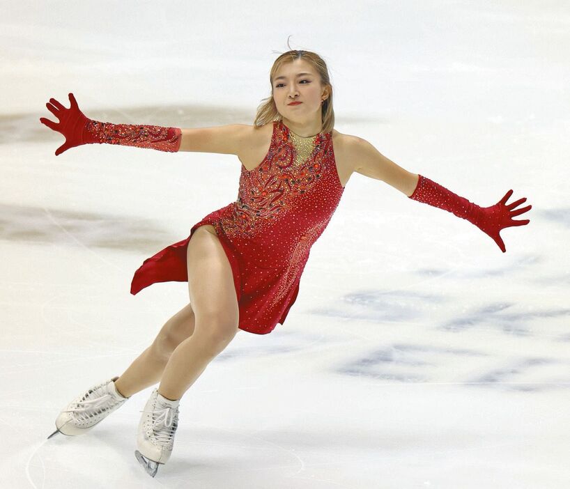 女子ＳＰで演技する坂本花織