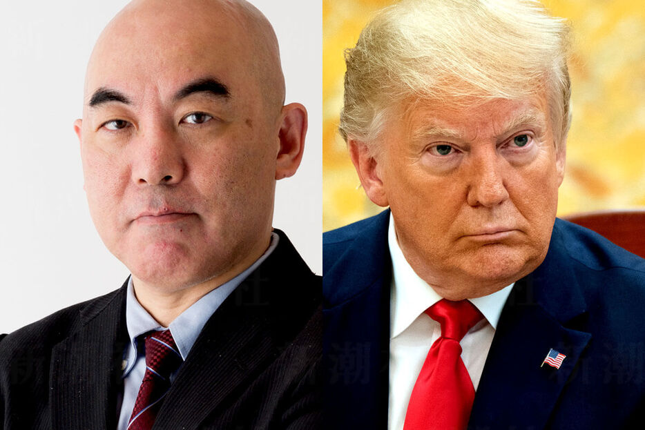 激動する世界と日本を百田氏はどう見ているのか。（左から）百田尚樹氏、トランプ次期米大統領