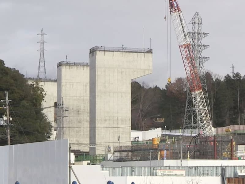 建設工事が進められているリニア中央新幹線 岐阜県駅＝２３日、中津川市