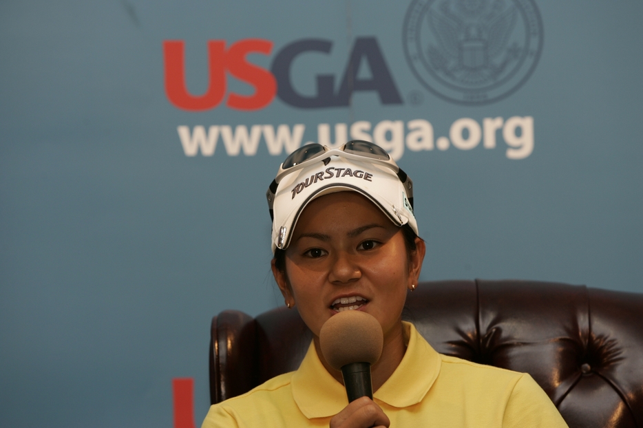 宮里藍は2005年に開催されたQスクールで2位に12打差をつける圧勝で2006年のUSLPGAツアーのツアーカードを得た(写真は2005年全米女子オープン、撮影/岡沢裕行)