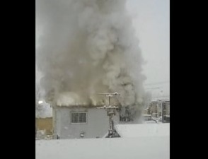 火事があった現場（撮影：視聴者）