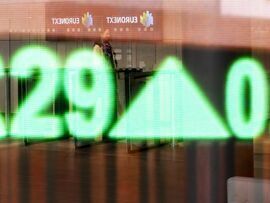 The Euronext stock exchange in Paris. Photographer: Nathan Laine/Bloomberg