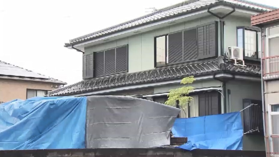 家宅捜索を受ける平原容疑者の自宅