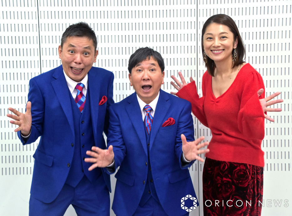 （左から）太田光、田中裕二、小池栄子 （C）ORICON NewS inc.