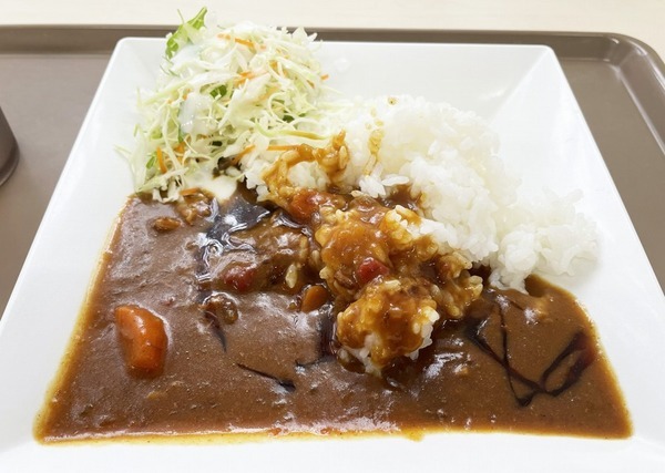 府中運転免許試験場の食堂で食べたカレーライス（2024年、松田義人撮影）