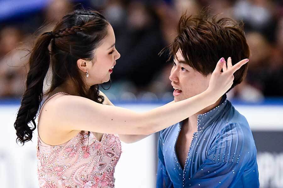 全日本選手権、アイスダンス優勝の吉田唄菜、森田真沙也組【写真：中戸川知世】