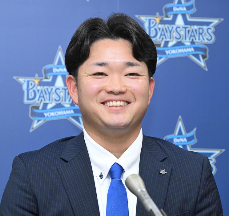 DeNA石田裕太郎（2024年12月2日撮影）