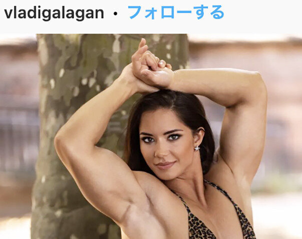 ケンダル・ジェンナーに激似小顔美女ビルダー、ウラジスラバ・ガラガン（＠vladigalaganより）