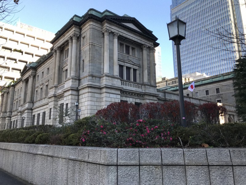 日本銀行本店＝2020年1月9日、松倉佑輔撮影