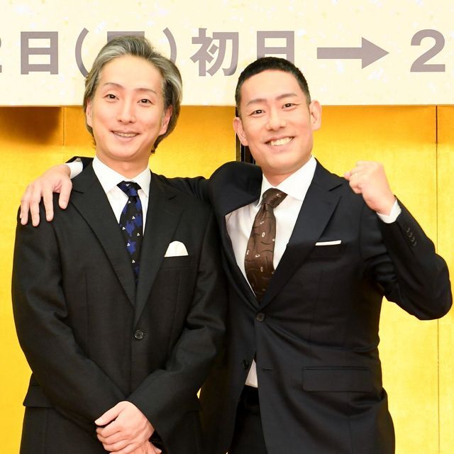 中村七之助さんと中村勘九郎さん