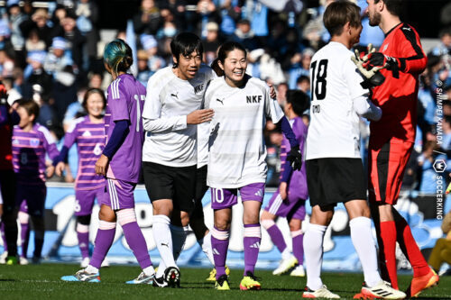 澤穂希さんと中村憲剛さんが引退試合で共演[写真]=金田慎平