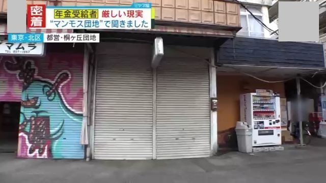 団地中央の商店街はシャッター街に