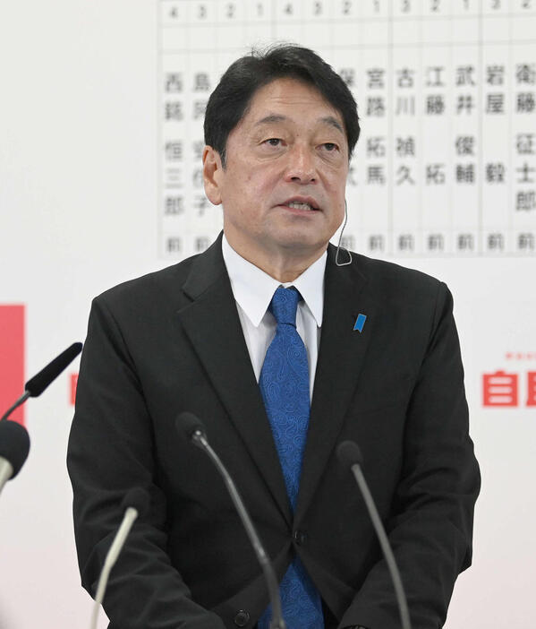 小野寺五典政調会長（2024年10月代表撮影）