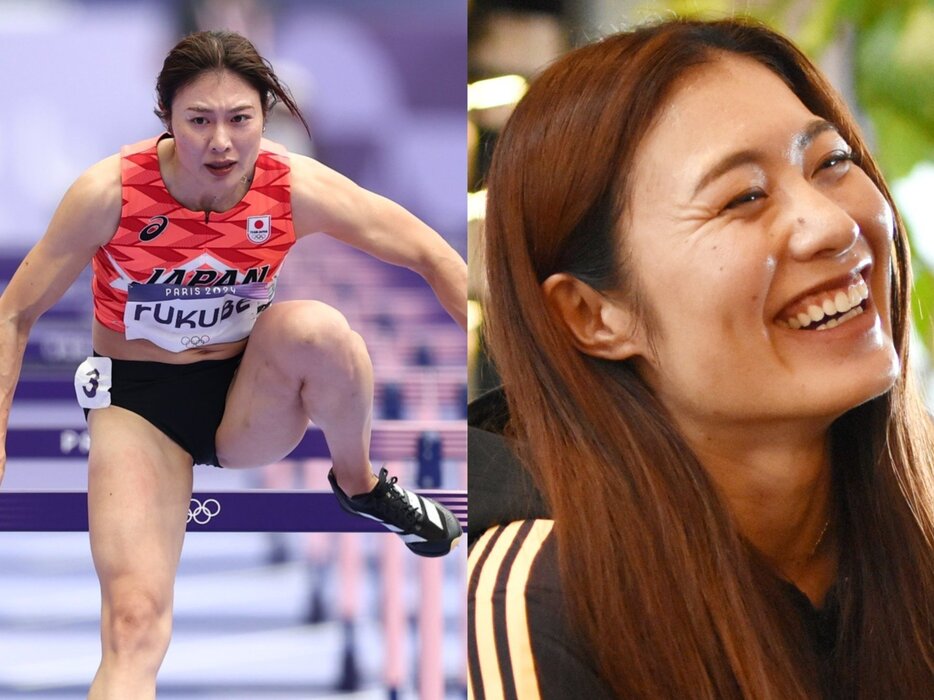 100ｍハードル日本記録保持者の福部真子。現在「史上最高レベル」になった日本女子ハードル界と自身の未来図についても聞いた photograph by (L)JMPA、(R)Hideaki Kato