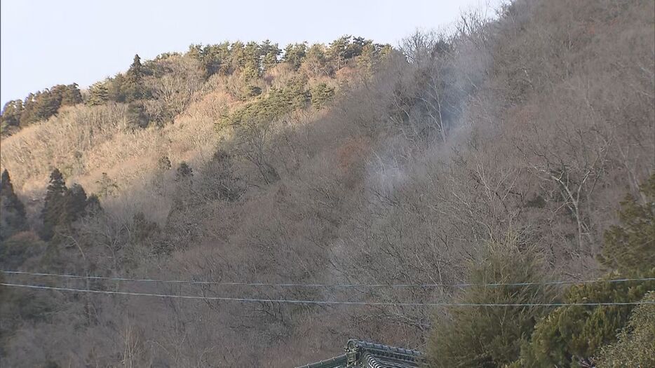 市川三郷町の山火事