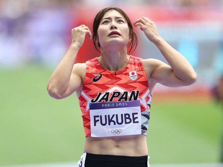 パリ五輪の100ｍハードルで日本勢として過去最高順位＆タイムを記録した福部真子（日本建設工業）。一方で、本人の頭の中には意外な思いが浮かんだという photograph by JMPA