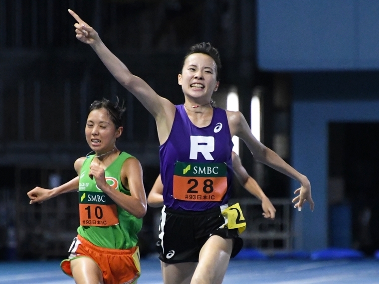 9月の日本インカレ女子10000mを制した立教大学の小川陽香（撮影・井上翔太）