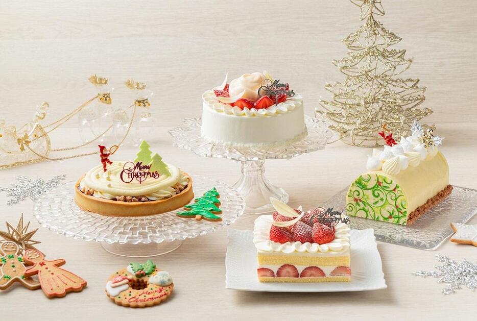 「ホワイトクリスマス」がテーマのクリスマスケーキ