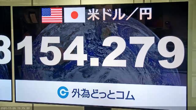 2024年11月、大統領選でトランプ氏の勝利確実が伝えられると、外国為替市場では円安が大きく進んだ。円安・ドル高の傾向が、就任後に変化してくるのかどうかが焦点になる