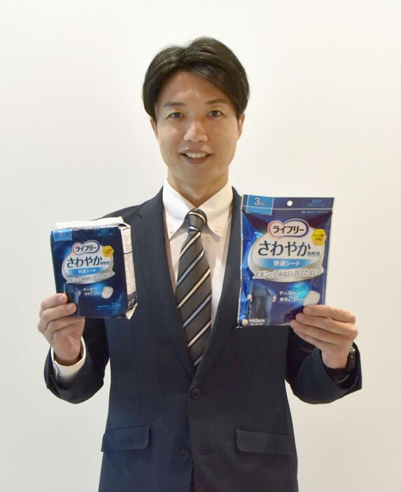 「漏れずに安心して使えることを最優先に開発しました」と話すユニ・チャームの加藤尚輝さん