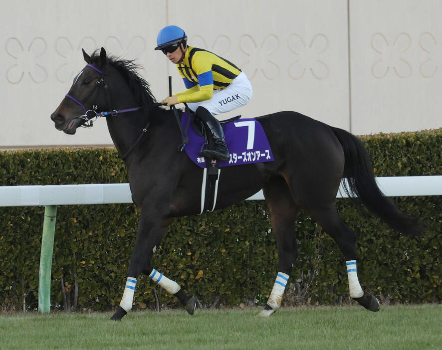 有馬記念で14着に終わったスターズオンアースと川田騎手（撮影・野上伸悟）