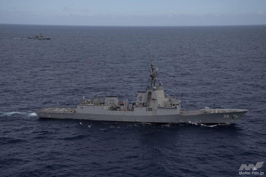 オーストラリア海軍の主力艦である「ホバート」級イージス駆逐艦1番艦「ホバート」。スペインの「アルバロ・デ・バサン」級をベースに建造されている。計画ではトマホーク・ミサイルの搭載が予定されている（写真/アメリカ海軍）