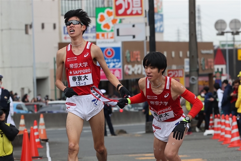 前回の2区山中から3区柴戸への中継