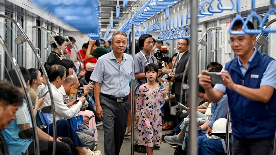 都市鉄道1号線の車内の様子＝２２日