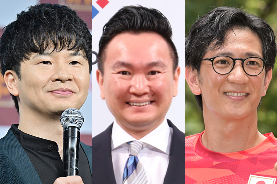 若林正恭（オードリー）、山内健司（かまいたち）、柴田英嗣（アンタッチャブル）【写真：ENCOUNT編集部】