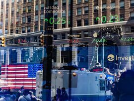 <p>The Nasdaq MarketSite in New York,  Aug. 27, 2024.</p>