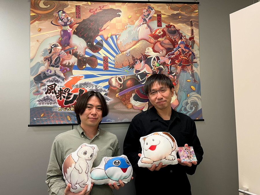 『風来のシレン６』ディレクター櫻井啓介さん（左）とプロジェクトマネージャー篠崎秀行さん（右）