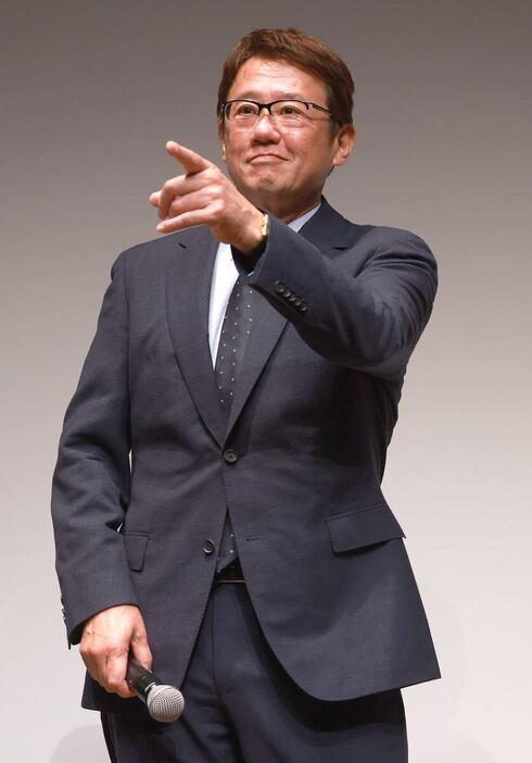 球界再編20周年シンポジウムでの古田敦也氏（撮影・尾崎修二）