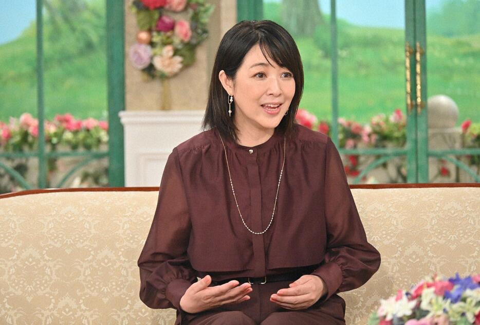 12月12日放送の「徹子の部屋」に出演した菊池桃子さん＝テレビ朝日提供