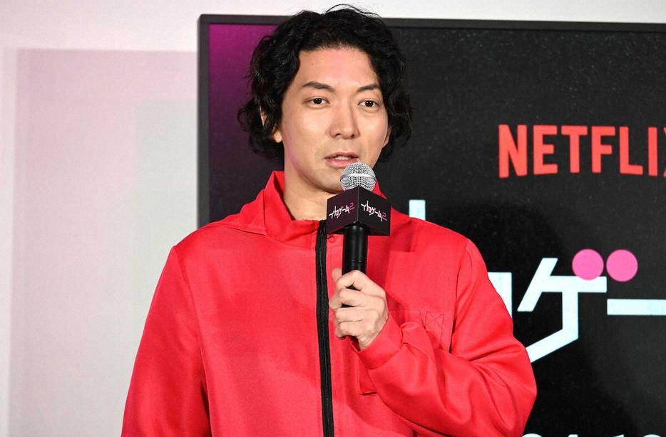 イベントに出席した「ニューヨーク」嶋佐和也（撮影・小渕　日向子）