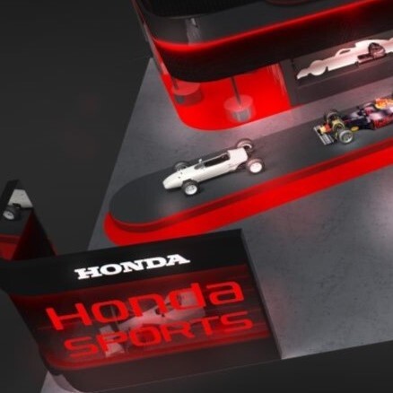 Hondaブースイメージ（車両は実際の展示と異なる）。