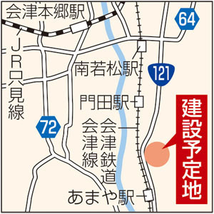 建設予定地の地図