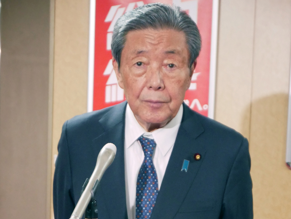 自民党の森山裕幹事長＝８日、同党本部