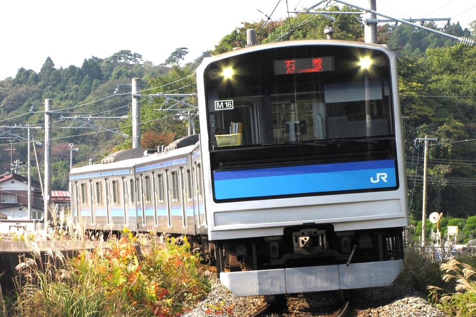 JR仙石線で使われる205系電車（画像：写真AC）。