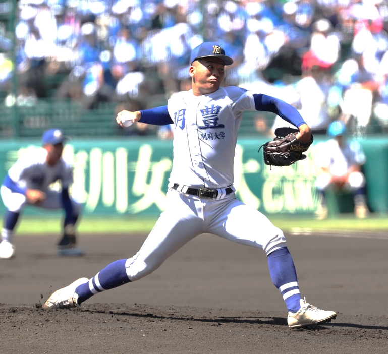 夏甲子園で先発した明豊・野田 皇志投手